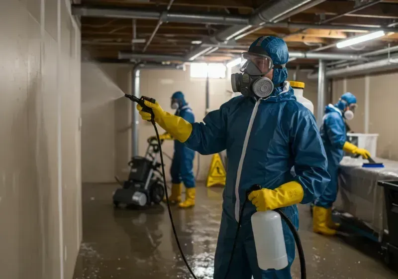 Basement Sanitization and Antimicrobial Treatment process in West Raleigh, NC