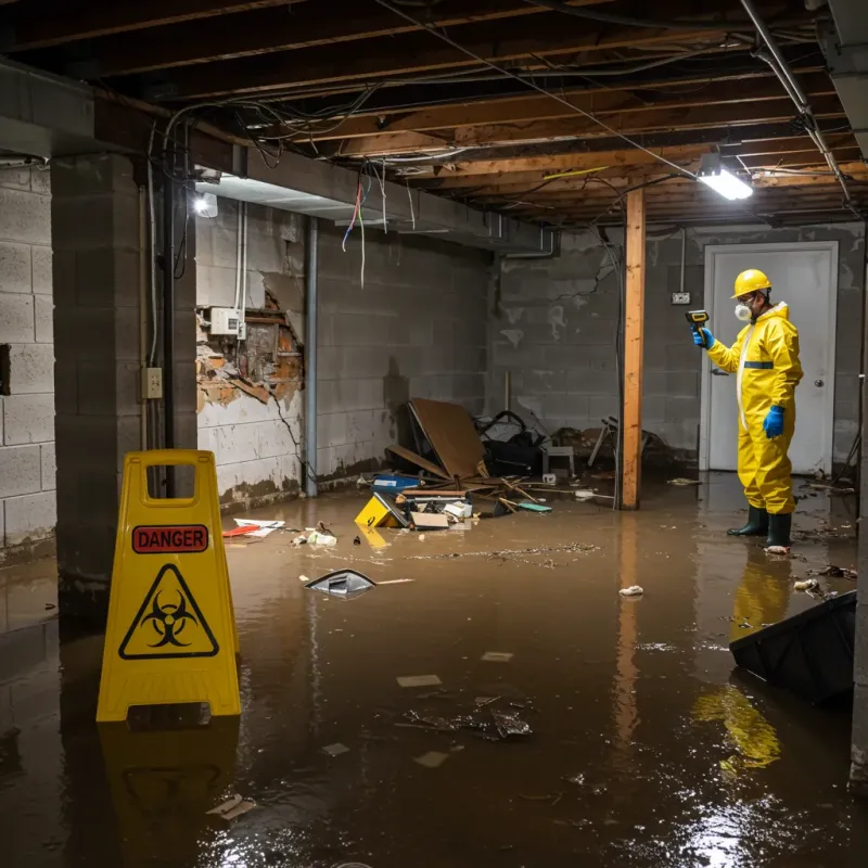 Flooded Basement Electrical Hazard in West Raleigh, NC Property